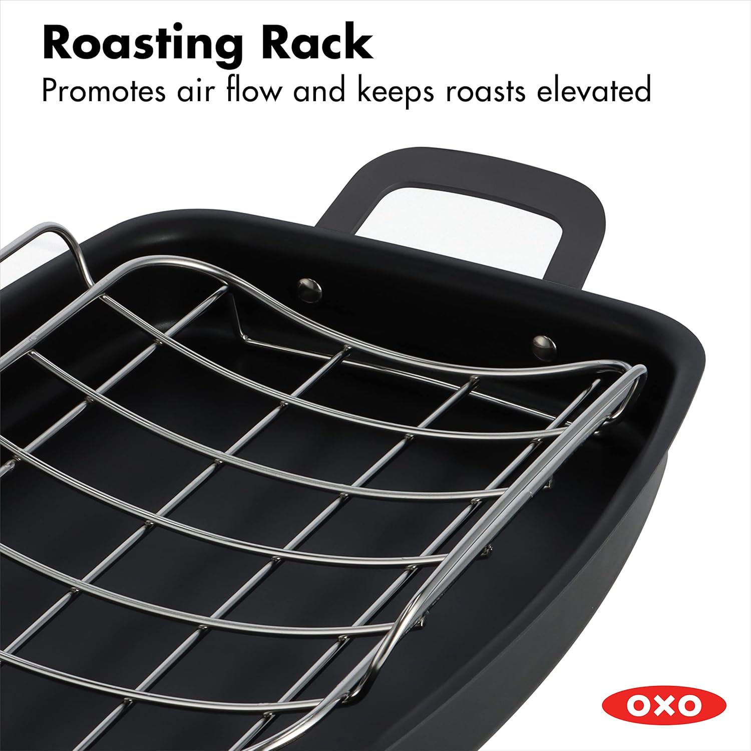 OXO Obsidian Pre-Seasoned Carbon Steel Induction Safe 12 Outdoor Frying Pan/Skillet with Silicone Sleeve, Black