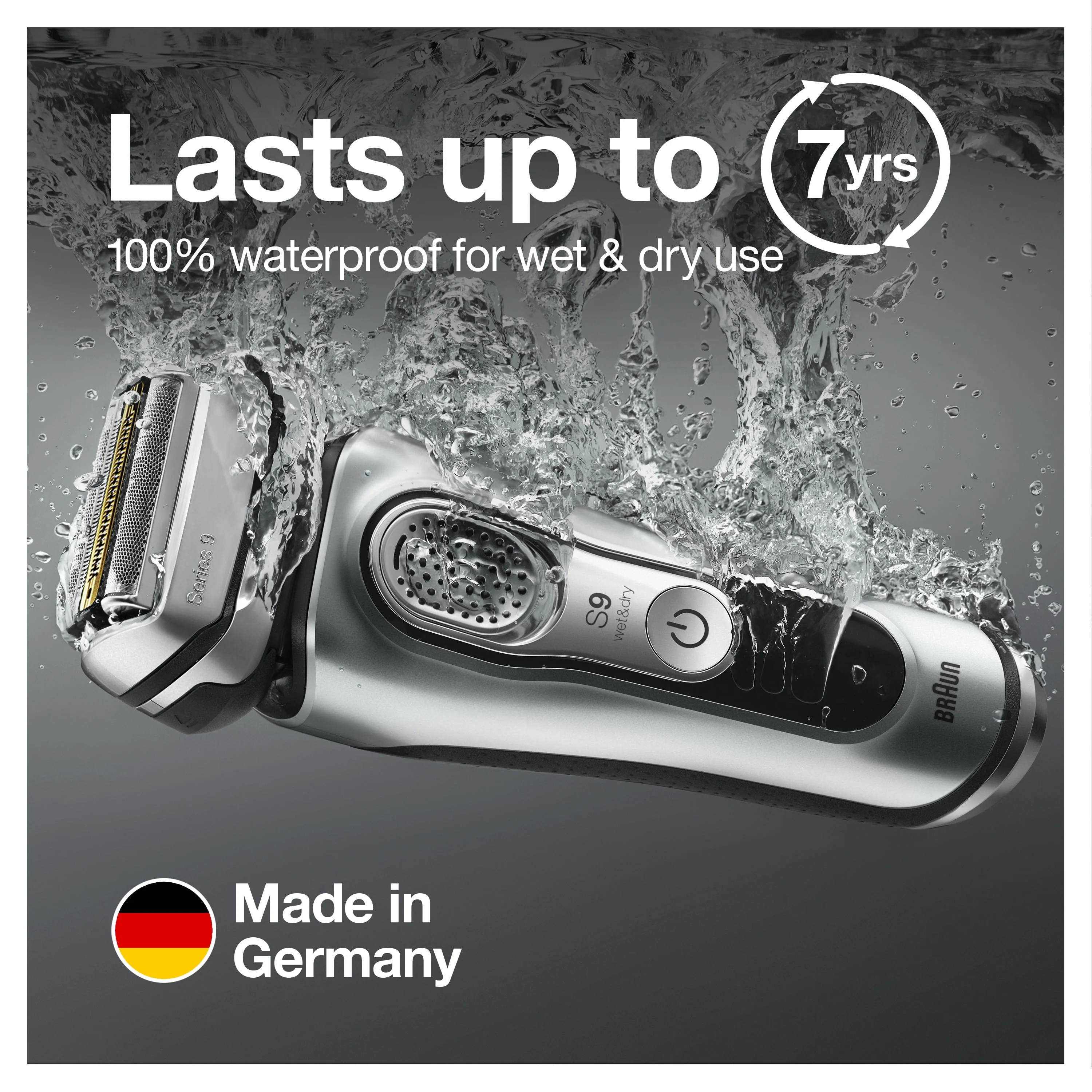 Braun Series 9 9370cc Rechargeable Wet Dry Men's Electric Shaver with Clean Station