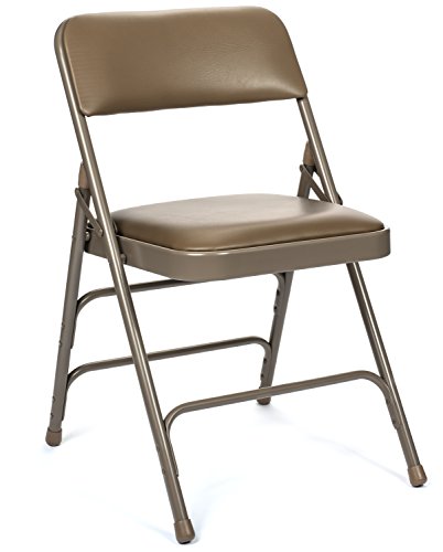 Vinyl Folding Card Table and Chair Set (5pc) - Comfortable Padded Upholstery for Easy Cleaning - Fold Away Design, Easy Storage - Premium Quality, Wheelchair Accessible (Navy)