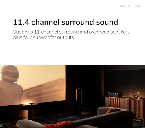 Denon AVR-X3800H 9.4-Ch Receiver - 8K UHD Home Theater AVR (105W X 9) Built-in Bluetooth, Wi-Fi & HEOS Multi-Room Streaming, Dolby Atmos, DTS:X, IMAX Enhanced & Auro 3D
