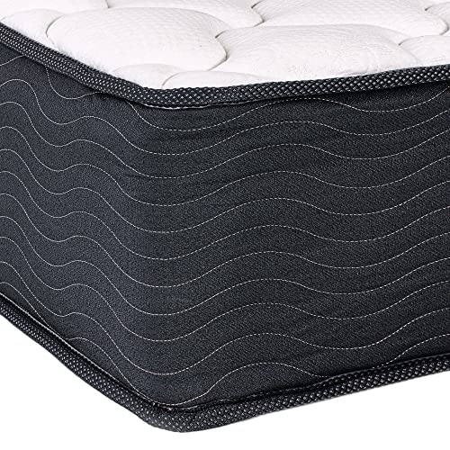 12 Inch Hybrid Support Mattress/Bed-in-a-Box/CertiPUR-US Certified Foam, King (NOVHM-S), Medium, White