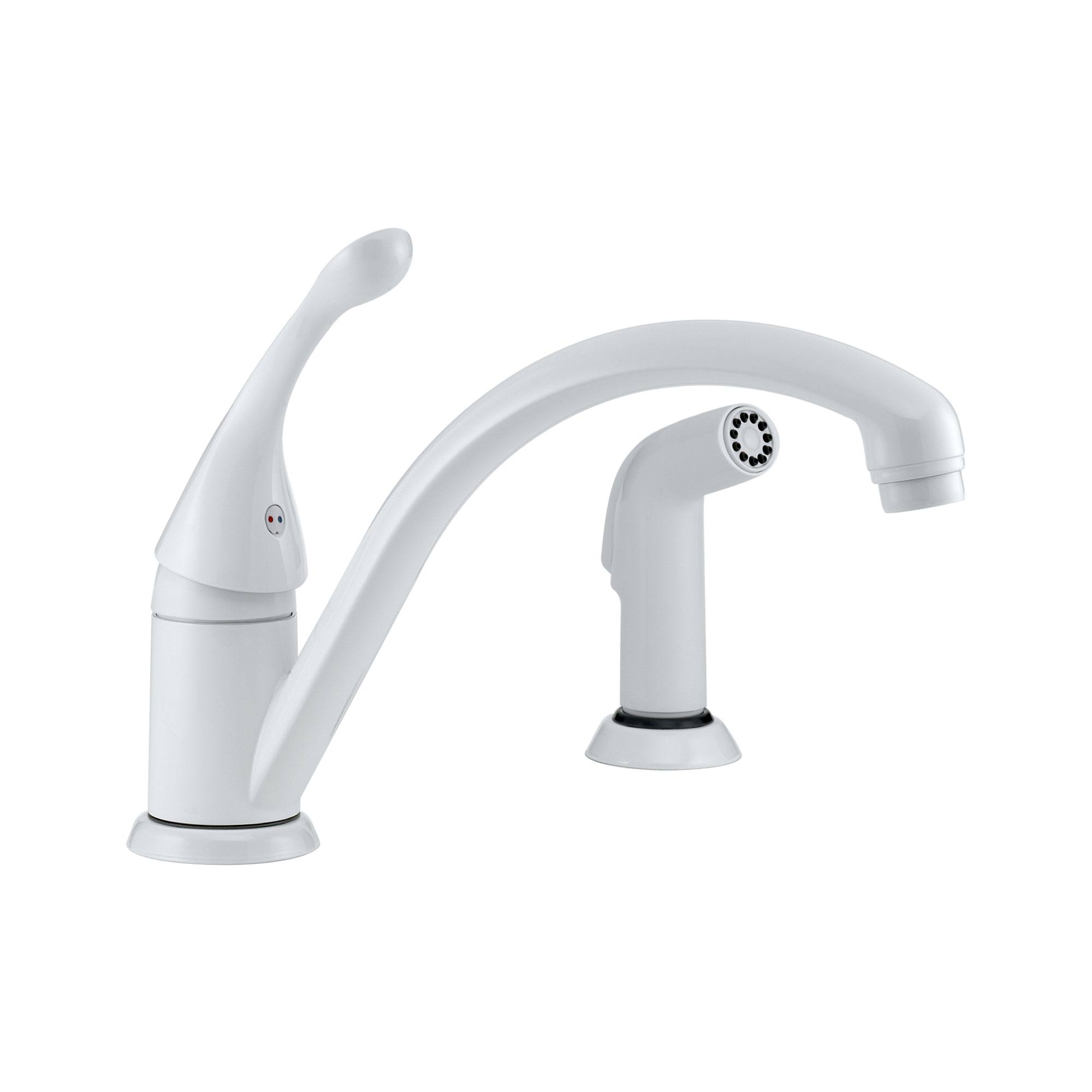Delta - 441-SS-DST - Collins Single Handle Kitchen Faucet with Spray Stainless