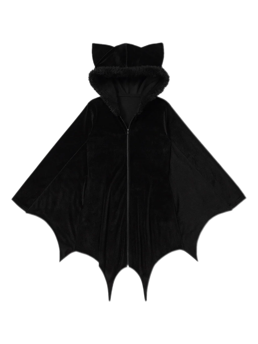 'Nocturne Shadow' Halloween Velvet Bat Wings Body Suit