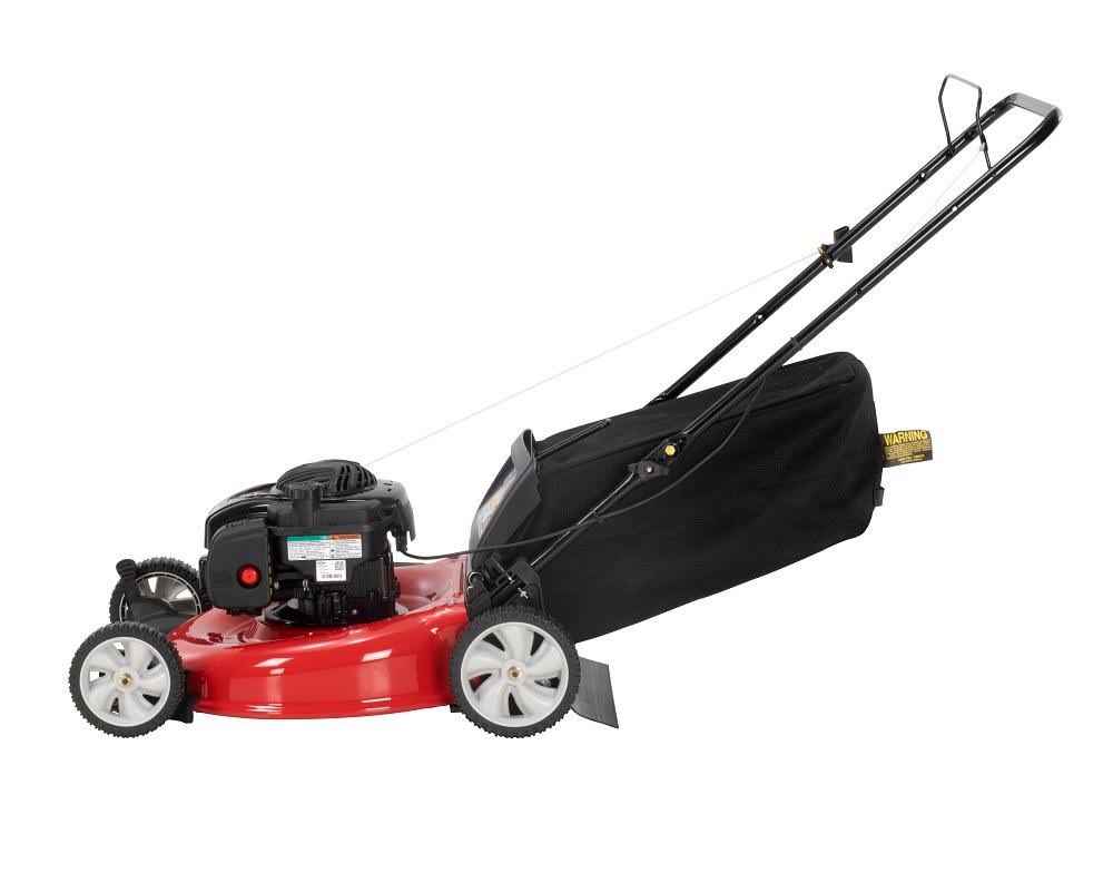 Yard Machines 21x22 3-in-1 GAS Push Mower with Rear Bag, Mulching, Side-Discharge Capabilities 140cc