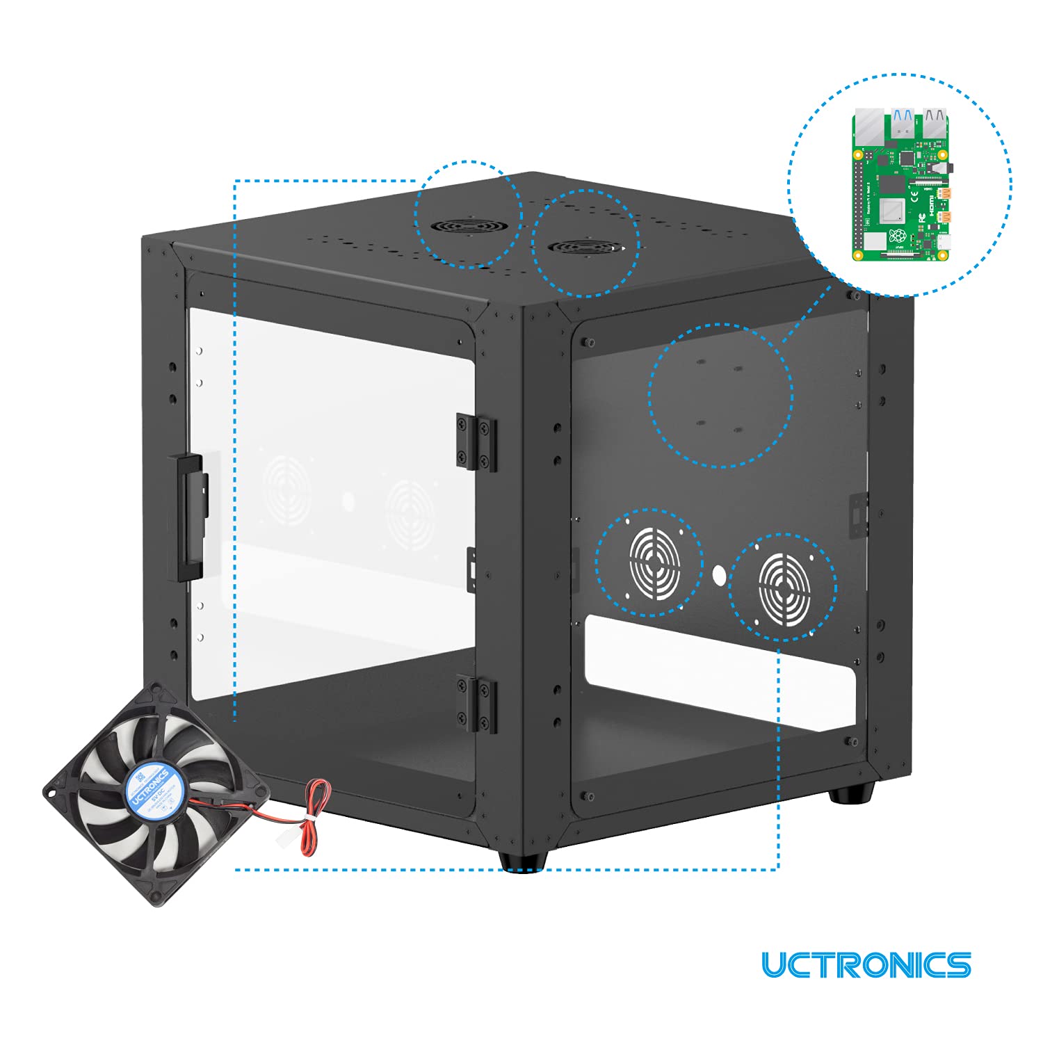 UCTRONICS 3D Printer Enclosure, Constant Temperature Protective Metal Case, Fireproof and Dustproof Cover Room Compatible with Creality Ender 3/Ender 3 V2/Ender 3 Pro/CR-6 SE, and Most 3D Printer