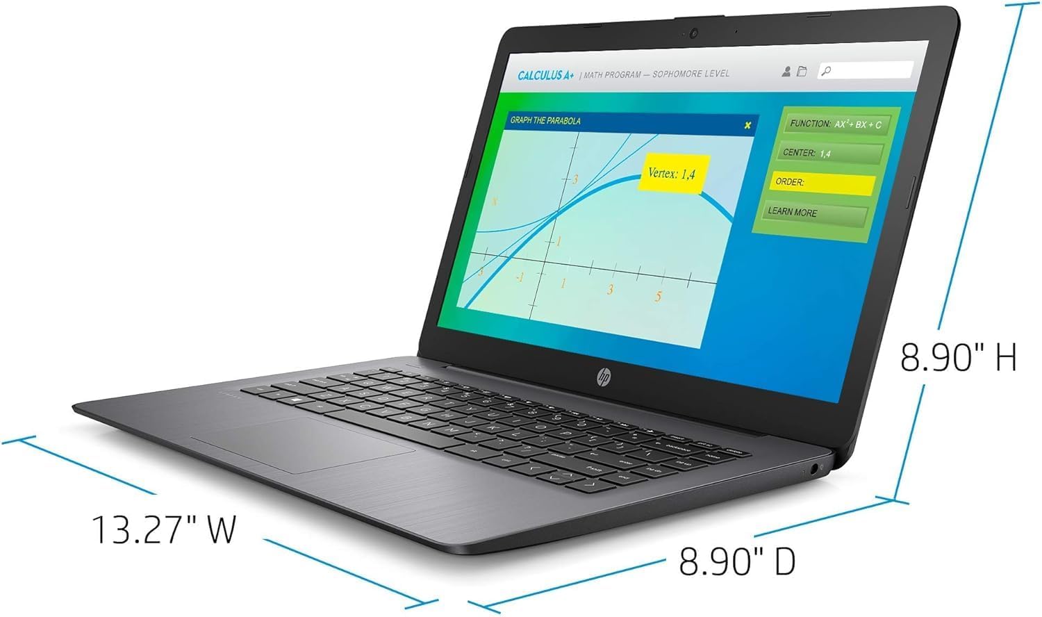 HP Stream 14 Inch HD Laptop Intel Celeron N4000 4GB DDR4 RAM 64GB eMMC Windows 11 Home, SD Card Reader, USB C, HDMI Port, 14-cb186nr, Brilliant Black Notebook (Renewed)