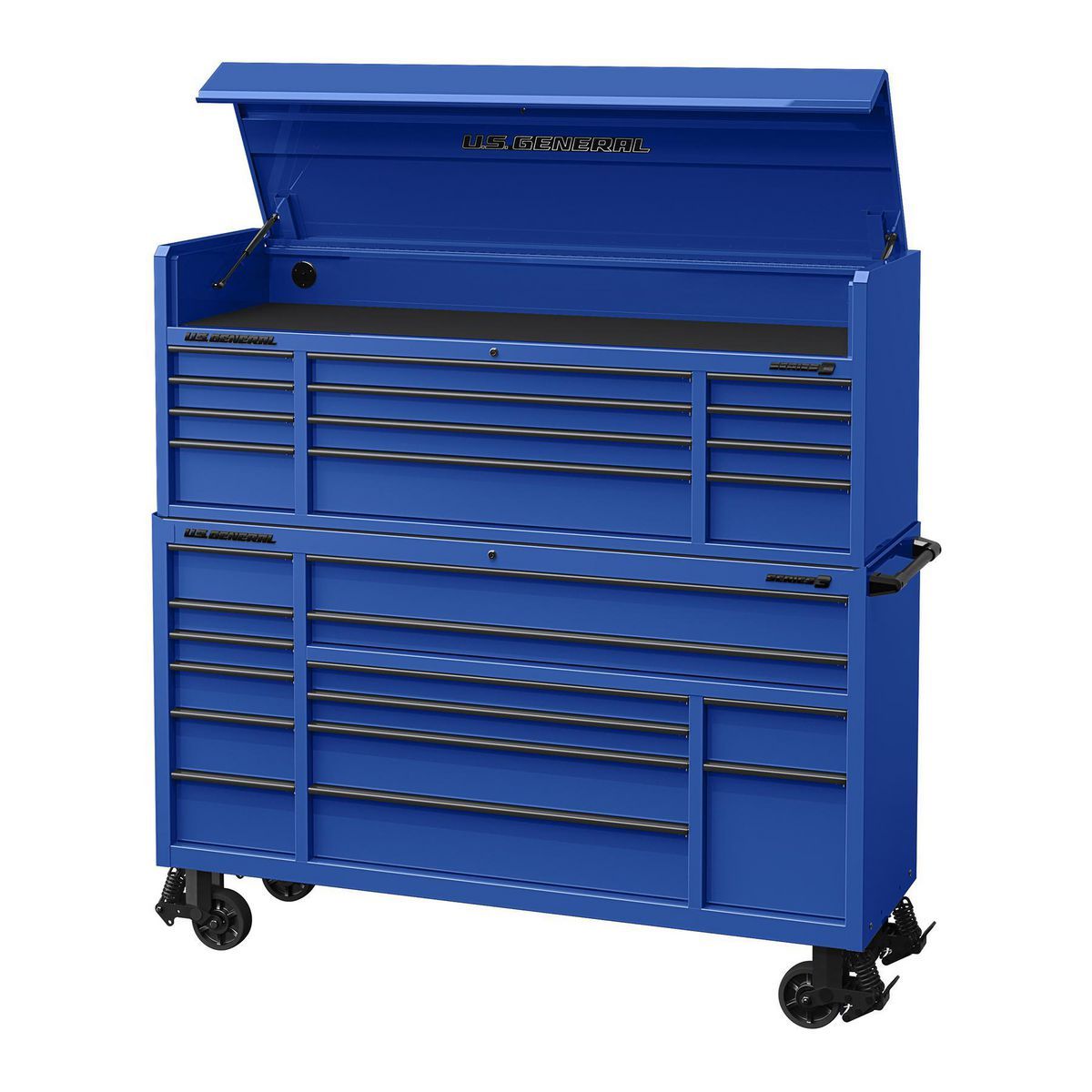 U.S. GENERAL 72 in. x 22 in. Triple-Bank Roll Cab, Series 3, Slate Gray