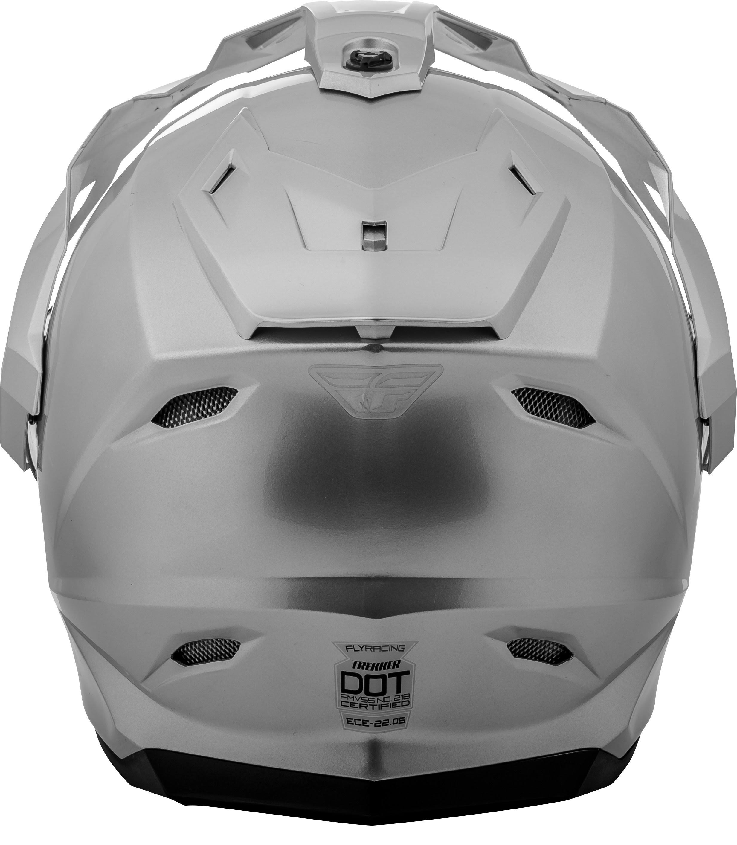 Fly Racing Trekker Solid Helmet Silver
