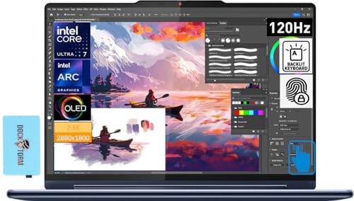 Lenovo Yoga 9i AI Powered 2-in-1 Laptop 14.0" 120 Hz Touchscreen OLED 2.8K (Intel Ultra 7-155H, 16GB LPDDR5X, 2TB PCIe SSD, Active Pen, Backlit KYB, FP Reader, 2 Thunderbolt 4, Win 11 Pro) w/DKZ Hub