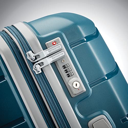 Samsonite Freeform 21-Inch Hardside Carry-On Luggage - Hardshell Carry-On Suitcase - TSA, Airline-Approved - Expandable Hard Shell, Smooth Rolling Spinner Wheels for Lightweight Travel - Navy