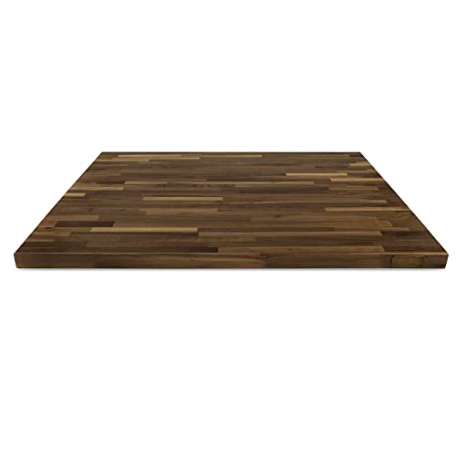 CONSDAN Butcher Block Counter Top, Walnut Solid Hardwood Countertop, Wood Slabs for Kitchen, Reversible, Both Side Polished, Prefinished with Food-safe Oil, 1.5" Thickness