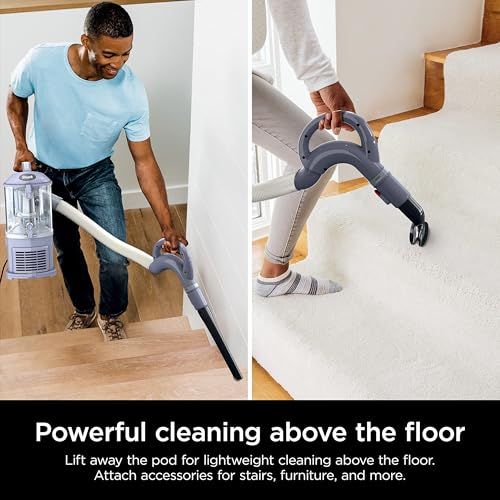 Shark Upright Vacuum, Navigator Lift-Away Deluxe with Large Dust Cup Capacity, HEPA Filter, Swivel Steering, Upholstery Tool & Crevice Tool, Blue, NV360
