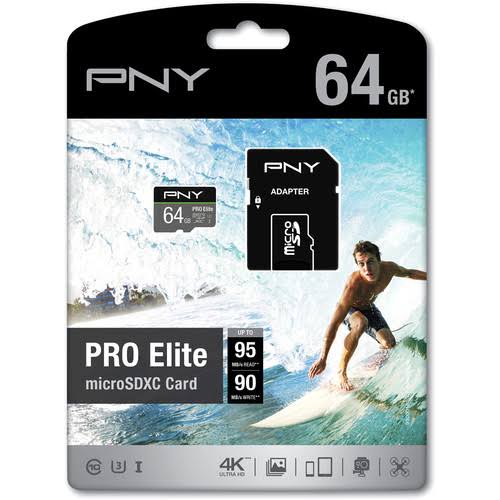 PNY Technologies 64GB Pro Elite microSDXC Memory Card (U3)