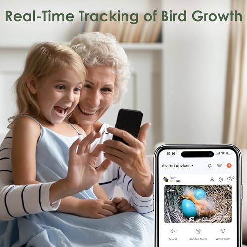 Smart Bird Houses for Outside Solar Powered, 1080P HD Live View Birdhouse with Camera, Perfect Viewing Bird Nesting and Hatching, Ideal Outdoors Bird House for Blue Bird and Cardinal (Black)
