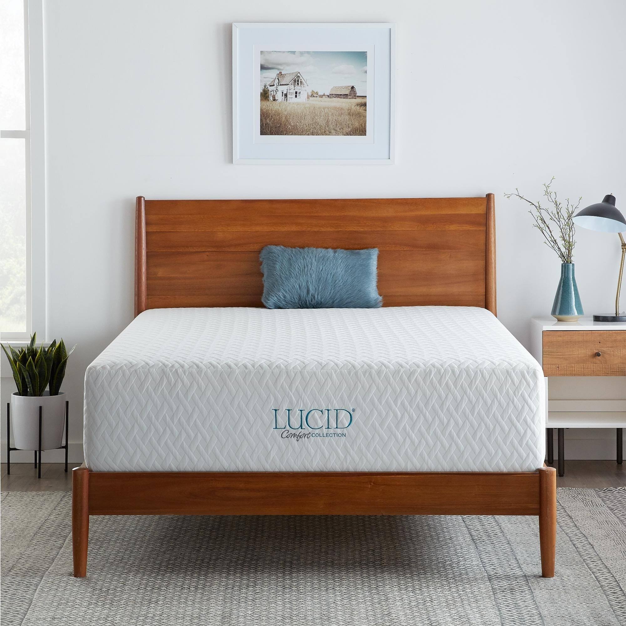 Lucid Comfort Collection 14-inch Plush Gel Memory Foam Mattress Queen