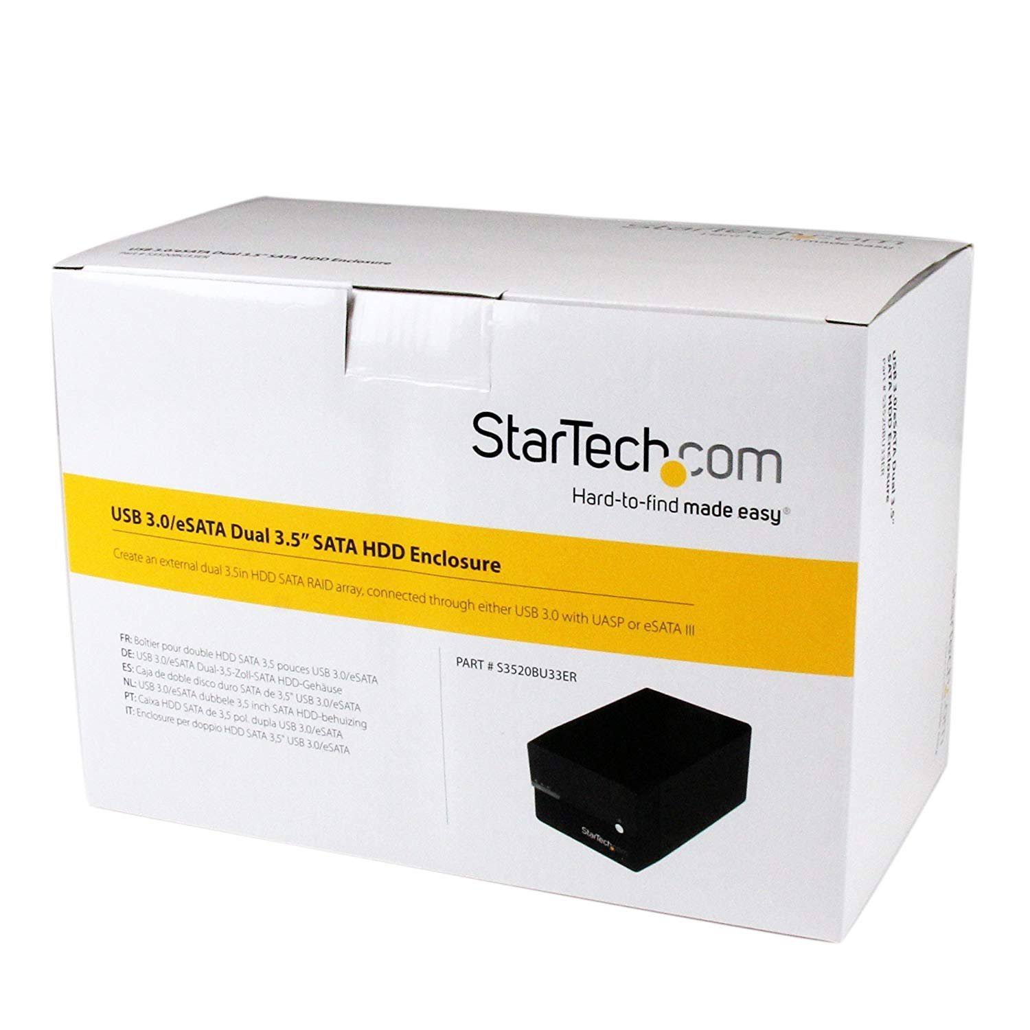 StarTech.com USB 3.0 / eSATA 8-Bay Hot-Swap 2.5/3.5x22 SATA III Hard Drive Enclosure with UASP - 8-Bay SATA 6 Gbps Enclosure for