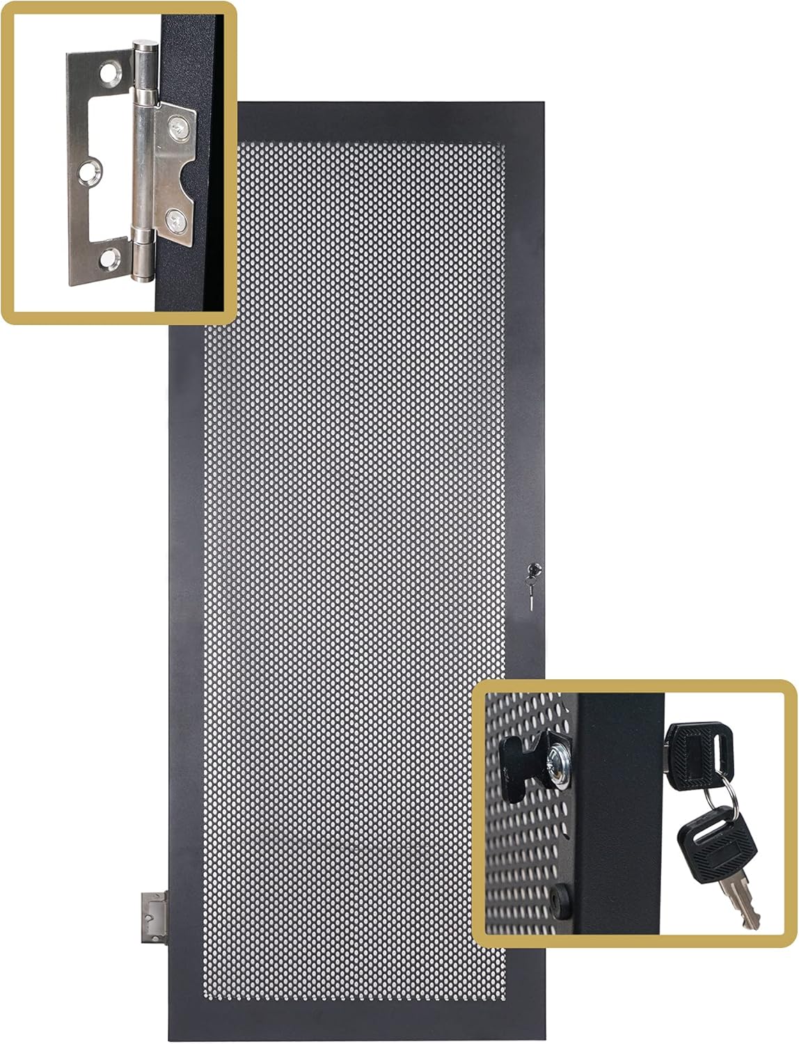 Sound Town 30U Universal Steel Rack, w/ 3 Locking Casters, Vented Side Panels for Audio Video, Server and Network Equipment (STRK-M30U)