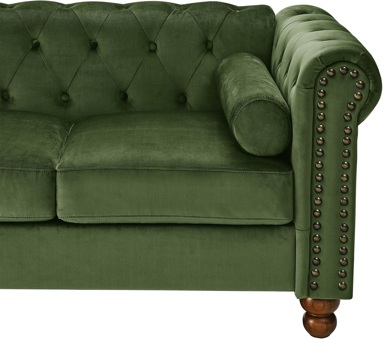 PHOYAL Large LOVE SEAT, Velvet Sofa TWOseat Sofa Classic Tufted Chesterfield Settee Sofa