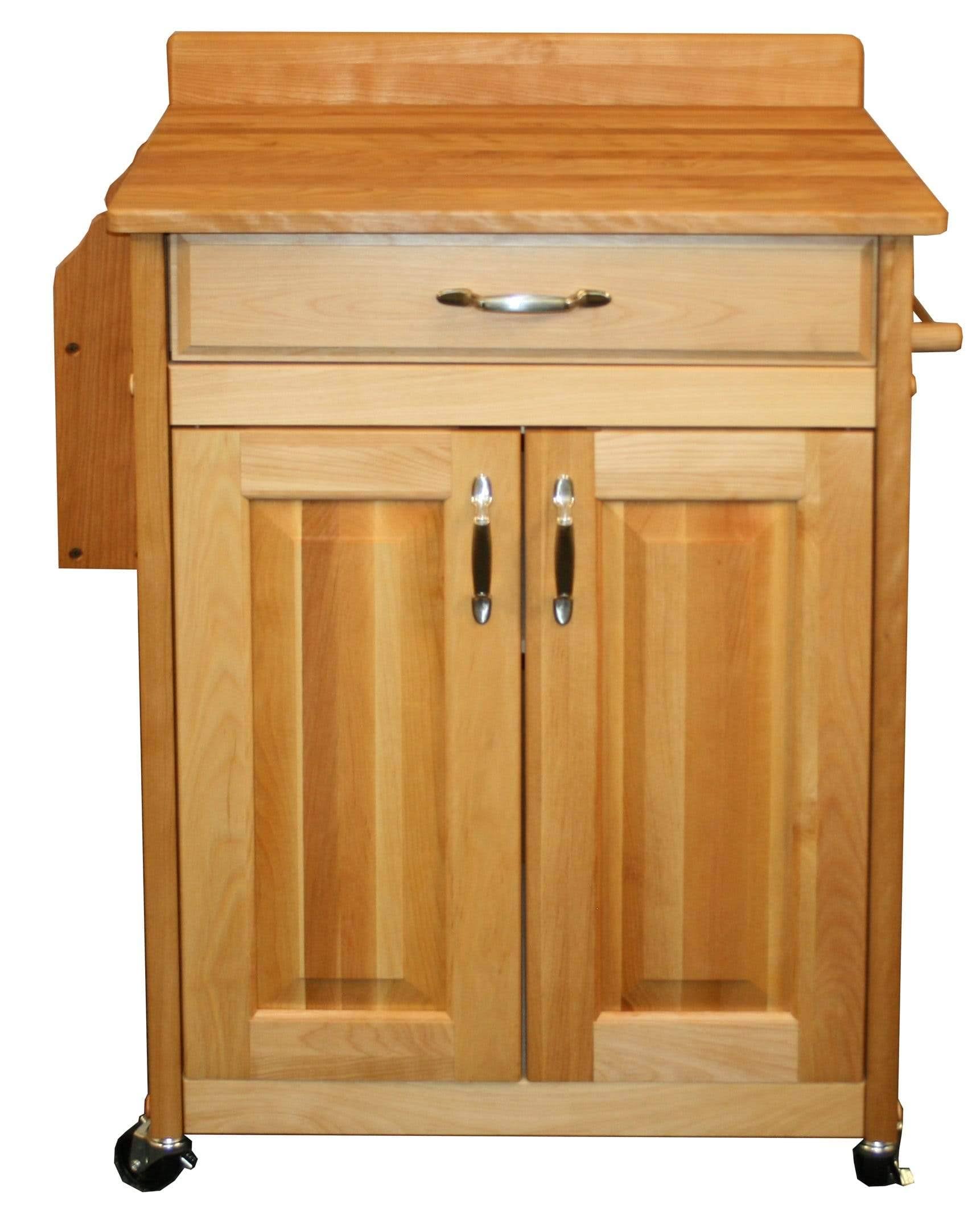 Catskill Craftsmen 61532 Deluxe Butcher Block Cart with Backsplash