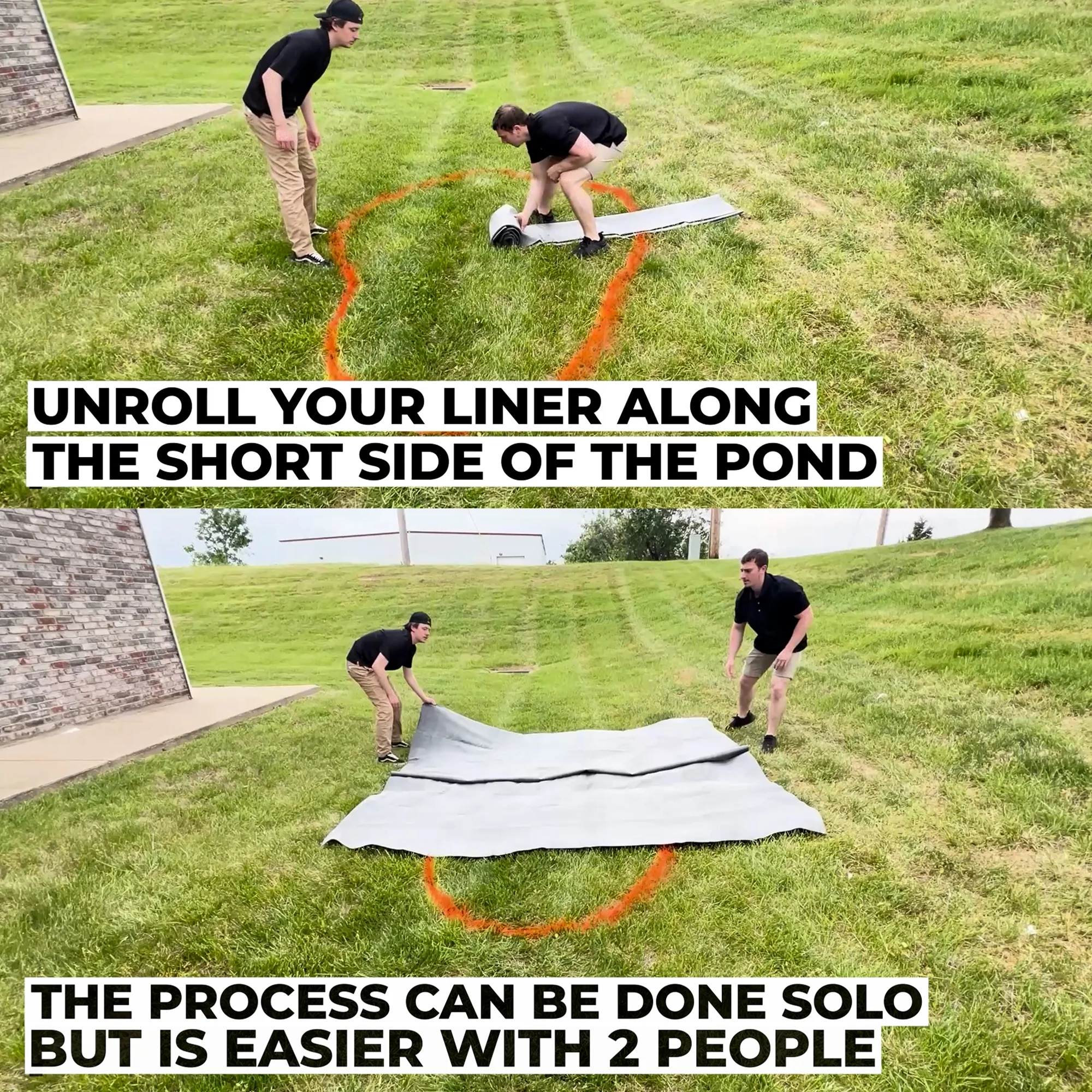 LIFEGUARD POND LINER 25 ft. x 25 ft. 45 Mil EPDM Rubber - LG25X25-45