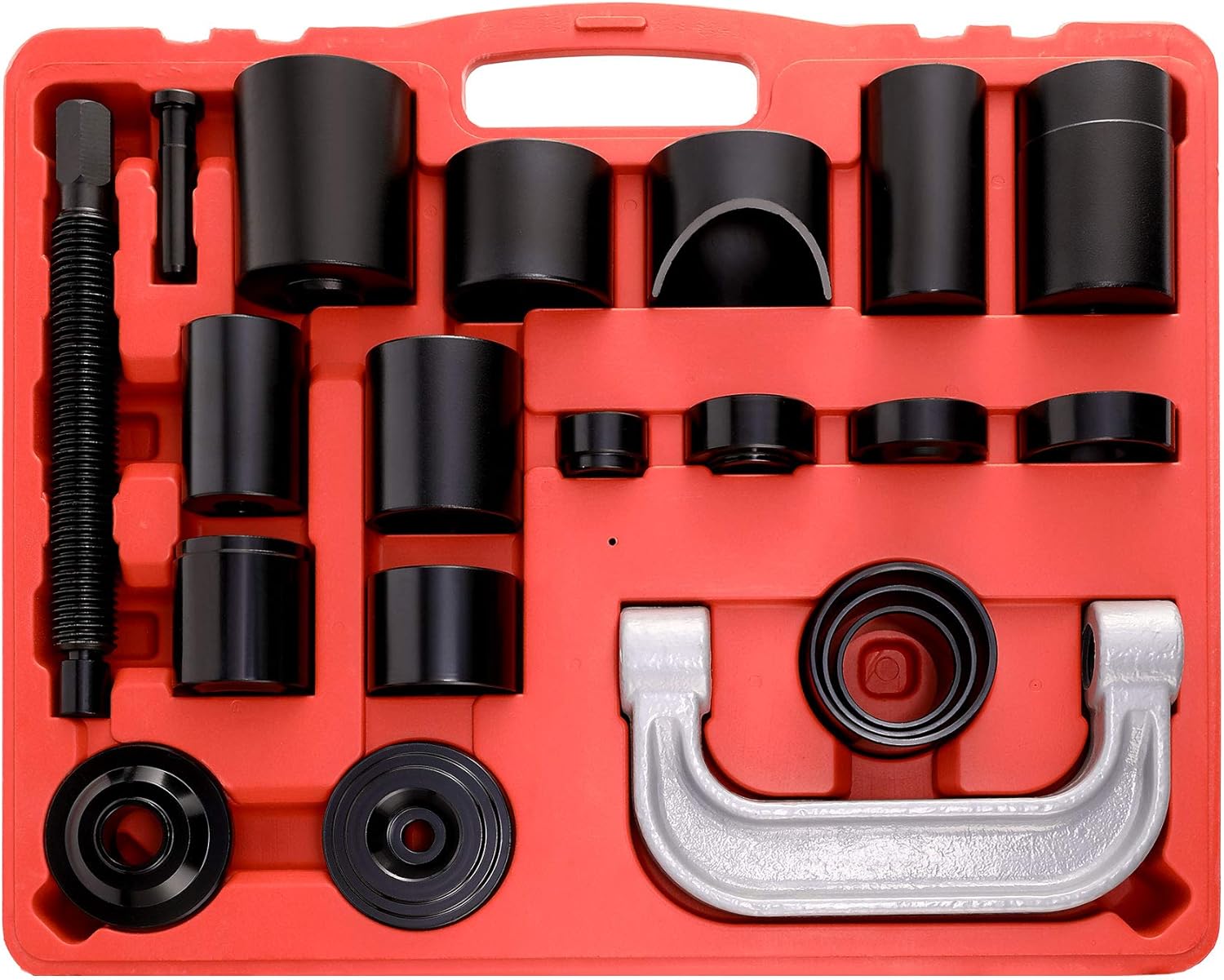 Orion Motor Tech Master Ball Joint Press Kit & U-Joint Puller Service Tool Set 21PCS - Upper and Lower Ball Joint Removal Tool Kit for Ball Joint Service with C-Press