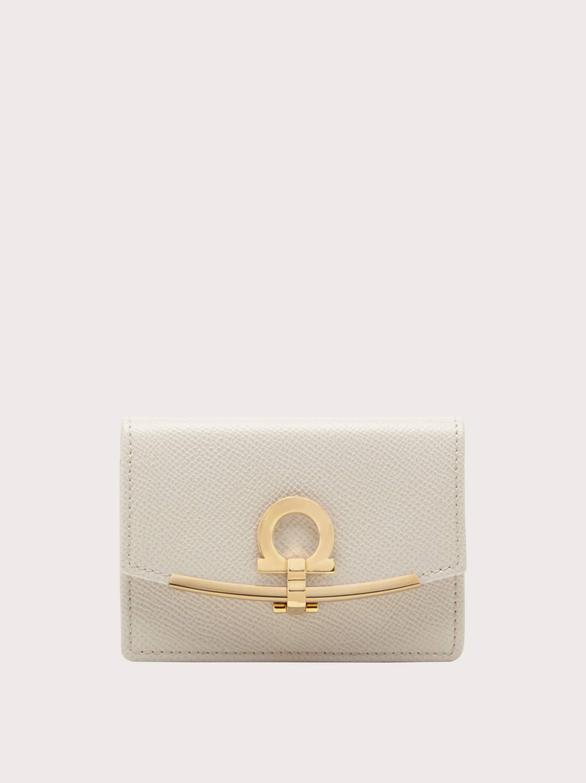 Salvatore Ferragamo Gancini Leather Card Case