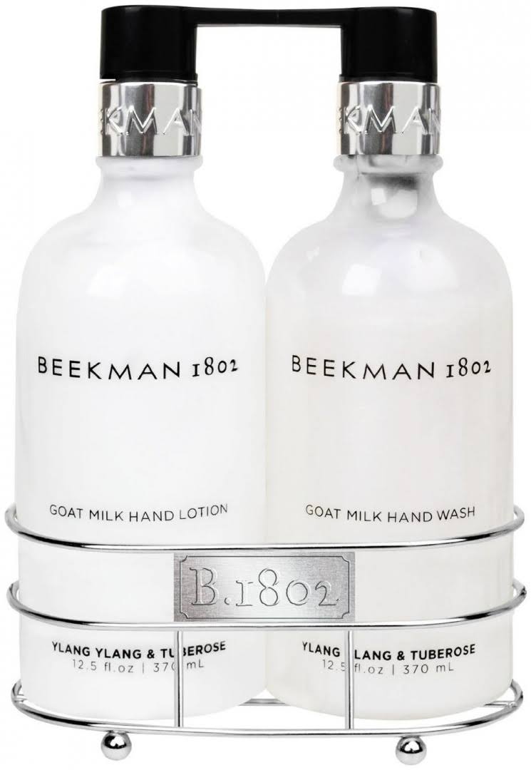 Beekman 1802 Goat Milk Ylang u0026 Tuberose Hand Care Duo Caddy Set