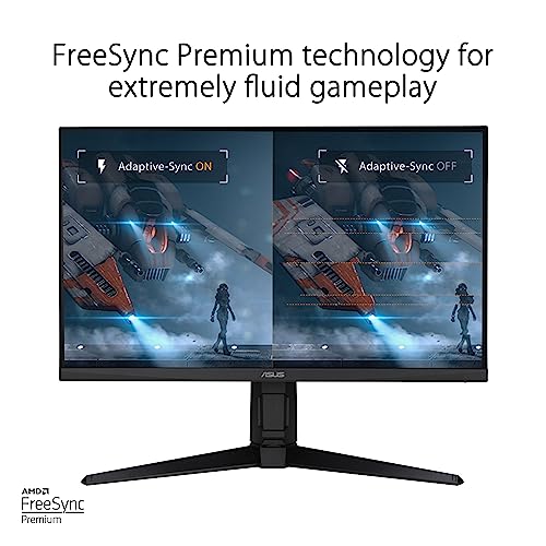 ASUS TUF Gaming 27" 2K HDR Gaming Monitor (VG27AQ) - QHD (2560 x 1440), 165Hz (Supports 144Hz), 1ms, Extreme Low Motion Blur, Speaker, G-SYNC Compatible, VESA Mountable, DisplayPort, HDMI ,Black