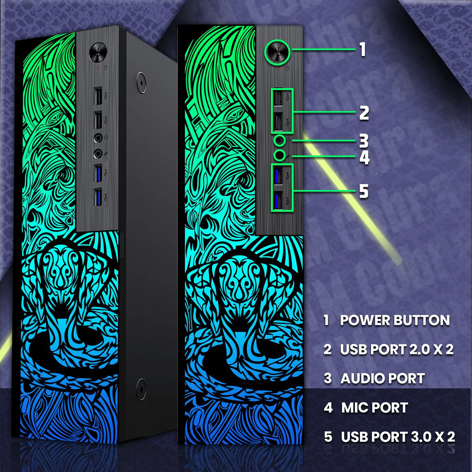 Restored Gaming Desktop PC Computer, TechMagnet Cobra, Intel Core i5 12th Gen, AMD RX 550, 16GB RAM, 1TB SSD, 4TB HDD, 24 Inch LED Monitor, 4 in 1 Gaming Kit, Webcam, Win 11 Home (Refurbished)