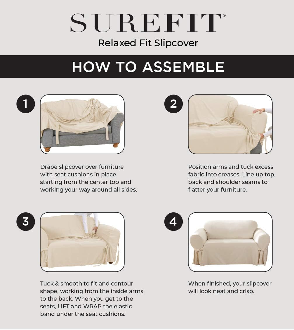Matelasse Damask 1 Piece T-Cushion Kick Pleat Sofa Slipcover White