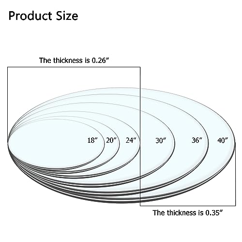 60" Round Glass Table Top,Glass Dining Table Top,3/8" Thick Round Table Top, Patio Table Replacement Tempering Glass