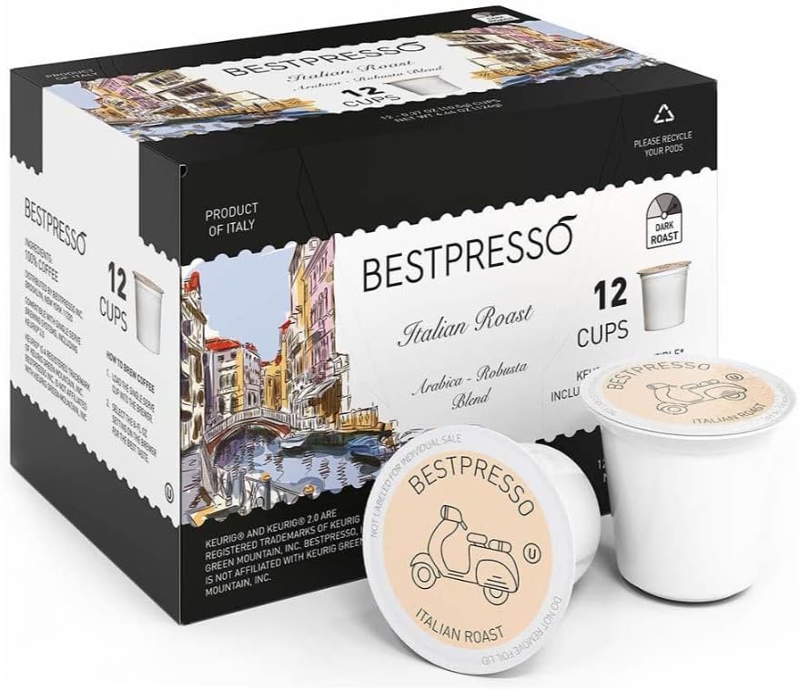 Keurig K-Supreme Plus Single Serve Coffee Maker (Stainless Steel) Bundle with 12-Count Single Serve Italian Roast K-Cup Set and Pod Organizer (3 items)