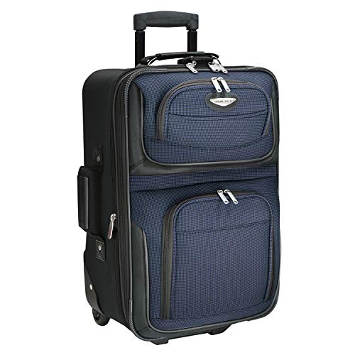 Travel Select Amsterdam Expandable Rolling Upright Luggage, Burgundy, 8-Piece Set