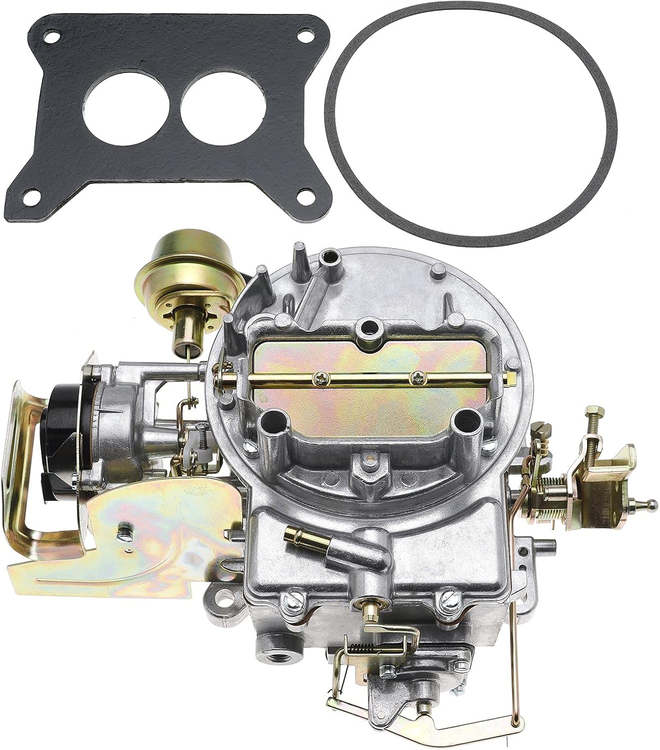 Shunevade 2 Barrel Carburetor 2100 2150 Carburetor for Ford 289 302 351, and for Cu Jeep F150 F250 F350 with Electric Choke Gasket 2100 Carburetor