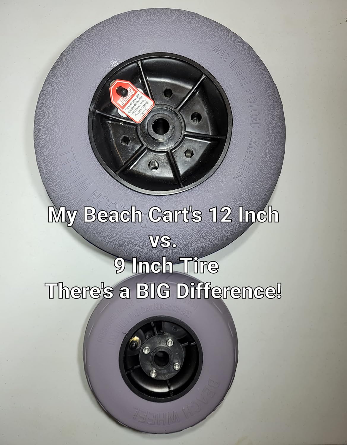 My Beach Cart® NO Rust Aluminum Foldable Beach Cart Trolley 12 INCH Big Wheels Balloon Tires for Sand Heavy Duty. Why Buy A Beach Cart That Only Holds A Cooler?