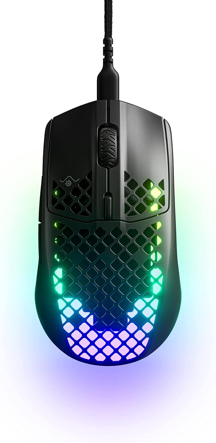 SteelSeries Rival 5 Gaming Mouse with PrismSync RGB Lighting and 9 Programmable Buttons �C FPS, MOBA, MMO, Battle Royale �C 18,000 CPI TrueMove Air Optical Sensor - Black