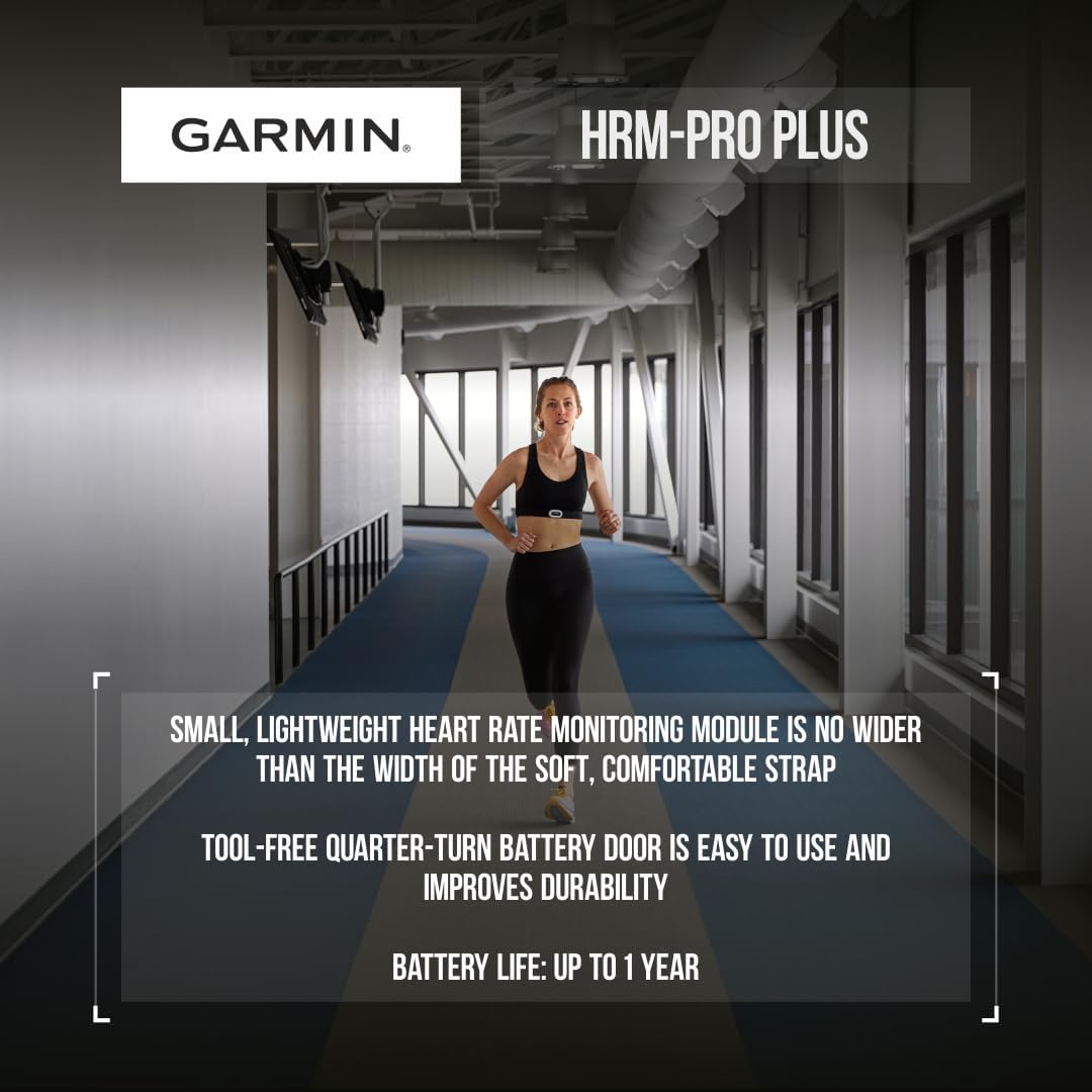 Wearable4U - Garmin HRM-Pro Plus Premium Chest Strap Heart Rate Monitor, Captures Running Dynamics with E-Bank Bundle
