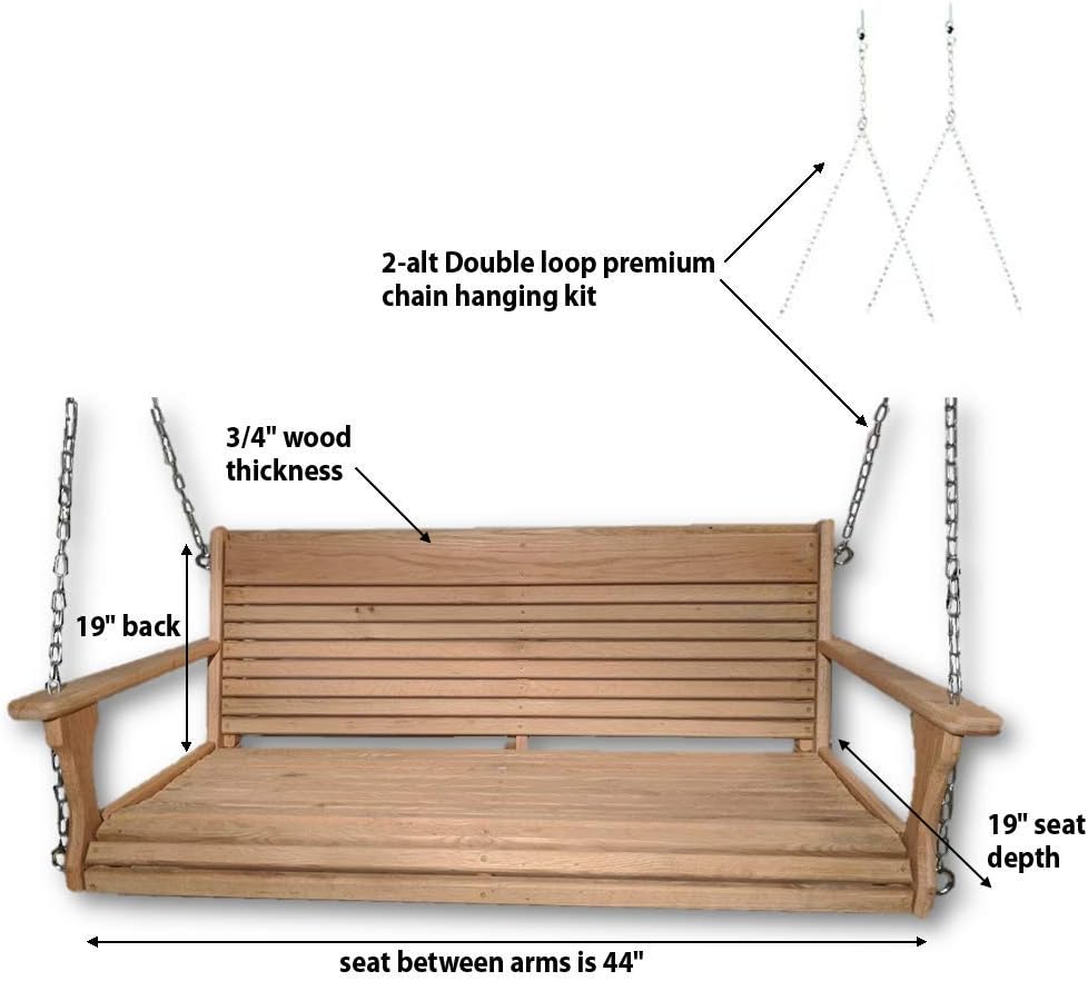 Wood Tree Swings-Cypress Porch Swing/Wood Porch Swing/USA Made/Wooden Swing