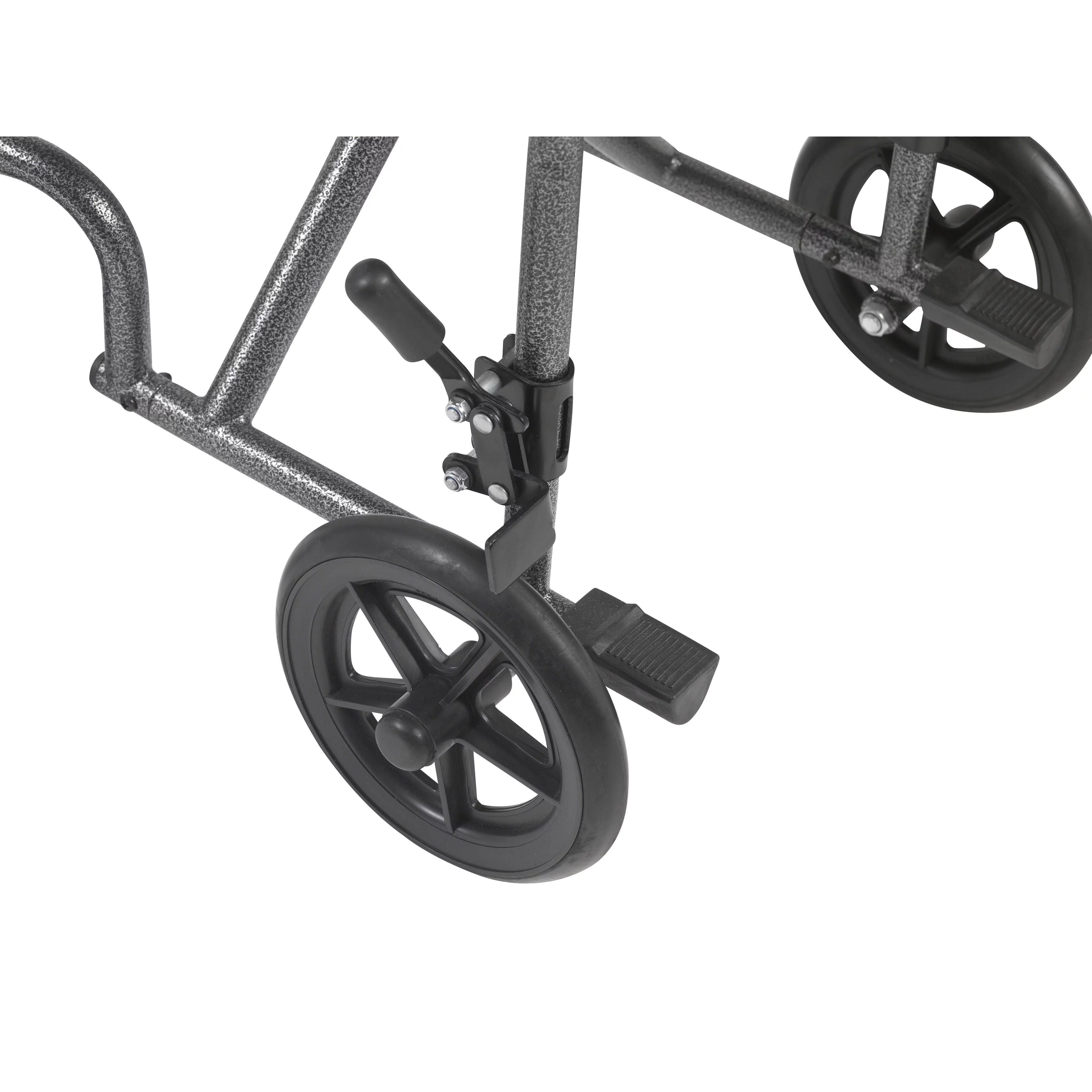 Drive Medical Lightweight Steel Transport Wheelchair, Fixed Full Arms, 19" Seat