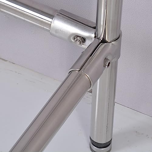Adjustable Height Dryer Stand - Sturdy Stainless Steel Over Washing Machine Storage Rack Unit, Portable Stacking Kit for Washing Machine and Tumble Dryer - Max Load 300KG
