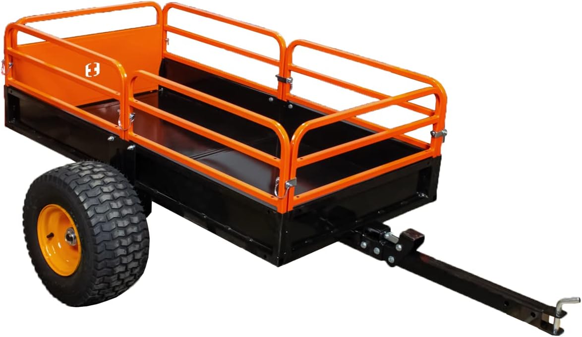 MotoAlliance Impact ATV/UTV Heavy Duty Utility Cart Cargo Trailer 1000lb Capacity; 12 cu. ft.