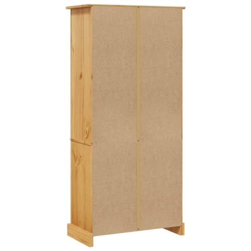 5-Tier Bookcase Mexican Pine Corona Range 31.9"x15.7"x66.9",Rustic Mexican Pinewood Bookcase with 5 Shelves for Ample Storage Bookcases & Standing Shelves