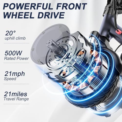 Electric Scooter, 10" /8.5" Solid Tires, 500W/350W Motor,19/22Mph, 22/28/52 Miles Long Range, Folding E-Scooter with Dual Suspension and Braking System