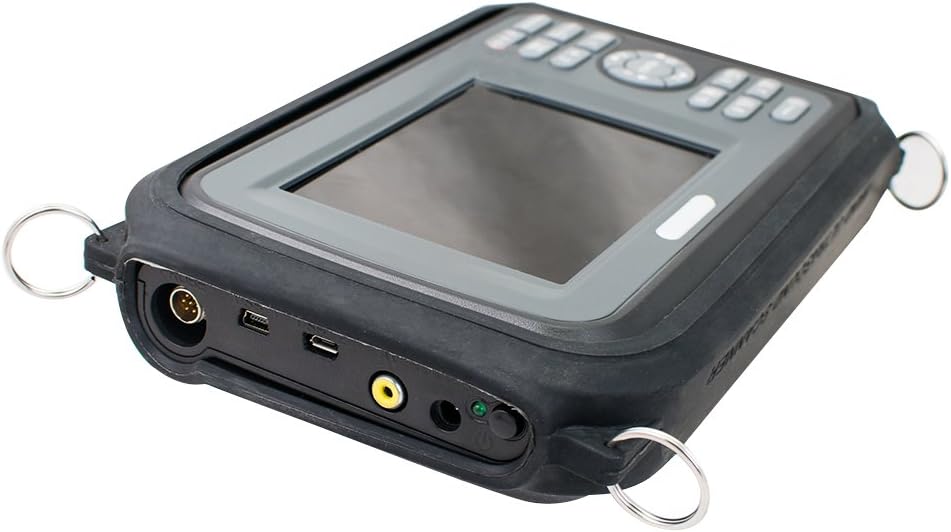 Genmine Ultrasound Scanner Veterinary Portable Farm Animals Pet Handheld Ultrasound Scanner Machine with 3.5MHz Mechanical Sector Probe Horse/Equine/Cow/Sheep Use (Grey)