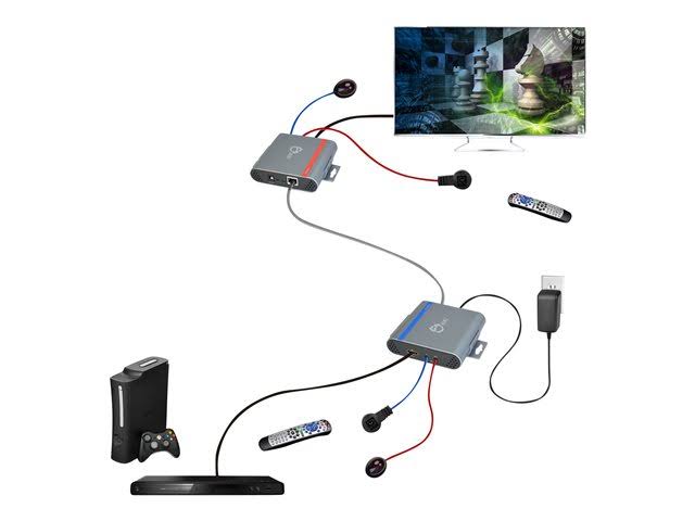 SIIG HDMI 4K HDBaseT Extender Over Single Cat5e/6 Cable with IR Control - A/V/Infrared Extender