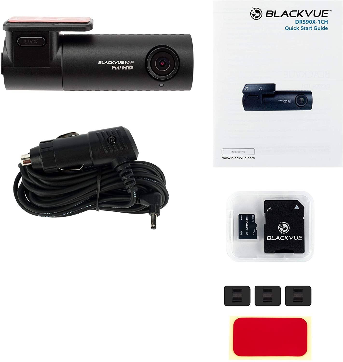 BlackVue DR590X-1CH with 32GB microSD Card | Full HD Wi-Fi Dashcam | Parking Mode Support