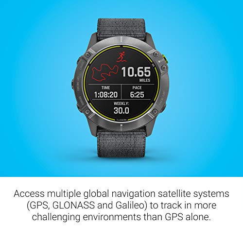 Garmin Enduro, Ultraperformance Multisport GPS Watch with Solar Charging Capabilities, Battery Life Up to 80 Hours in GPS Mode, Carbon Gray DLC Titanium with Black UltraFit Nylon Band (Renewed)