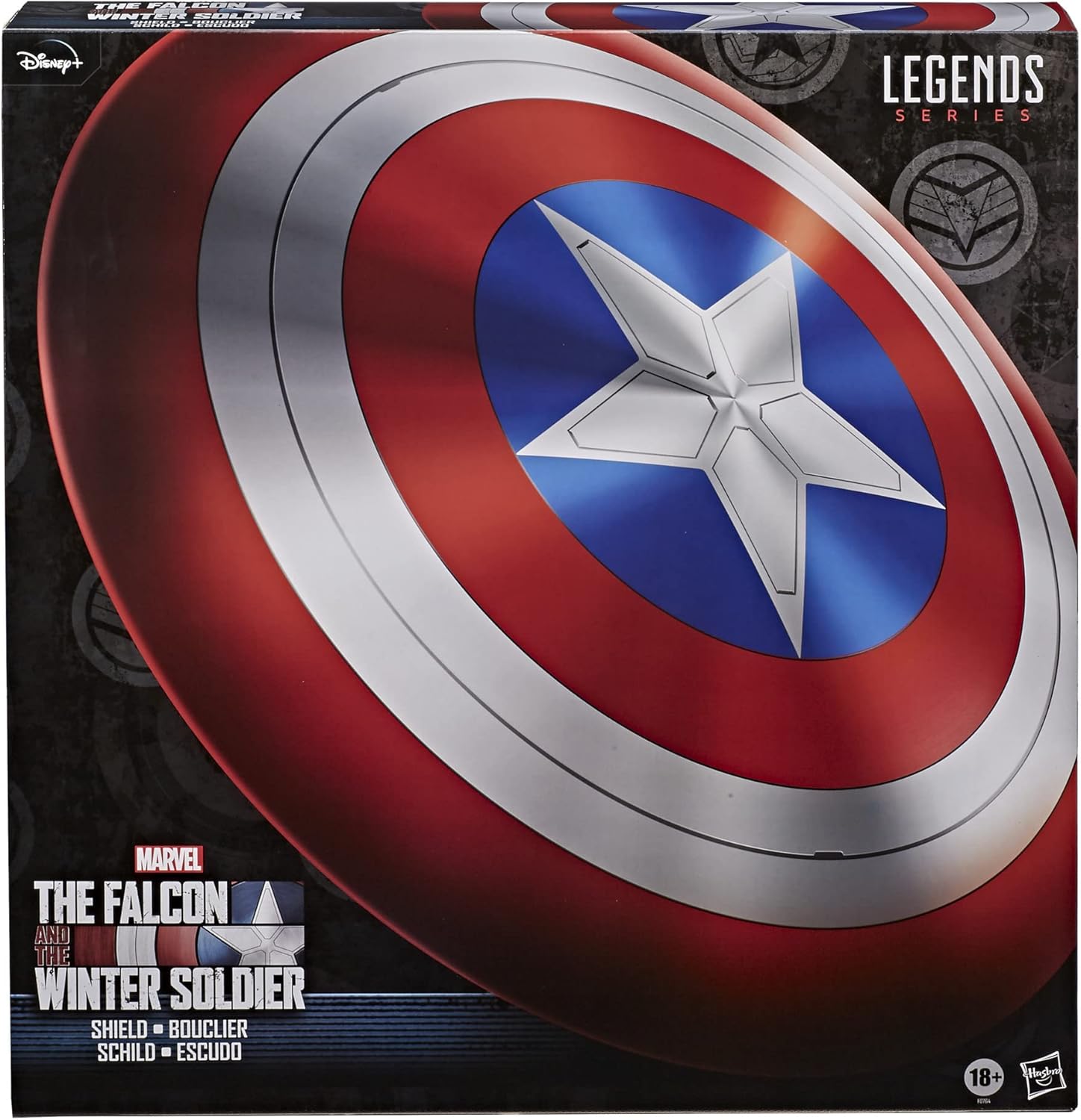Marvel Legends Series Avengers Falcon And Winter Soldier Captain America Premium Role Play Shield -Adult Fan -Costume/Collectible