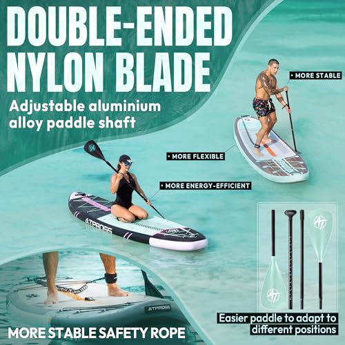 11'6"x35" Inflatable Paddle Board, 450lbs Extra Wide Stand Up Paddleboard for Adults with Premium SUP Accessories Kit & Backpack, Blow Up Kayak Non-Slip Stable Deck Boat for Yoga Fishing Surf