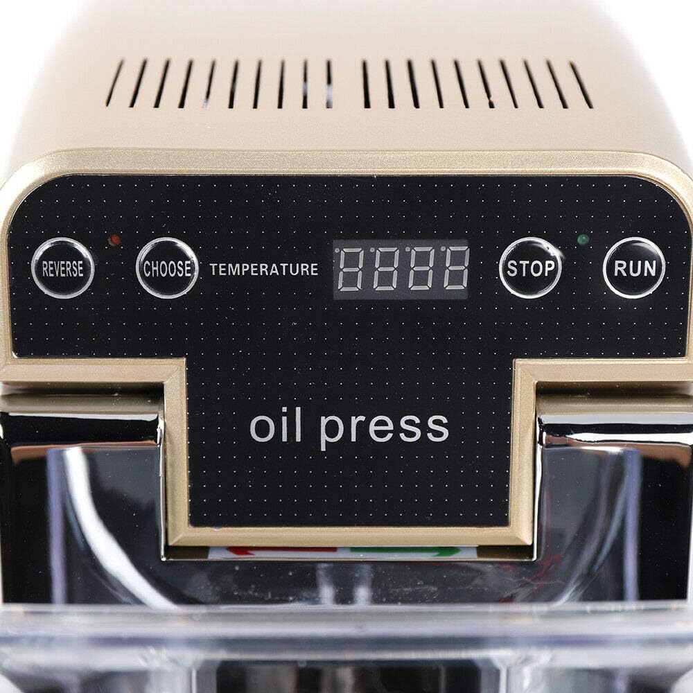 Oil Press Machine for home, 110V 450W Hot & Cold Oil Press, Fully Automatic Oil Extractor, Stainless Steel Nut Oil Press Machine, w/Voice Prompt for Commercial Home